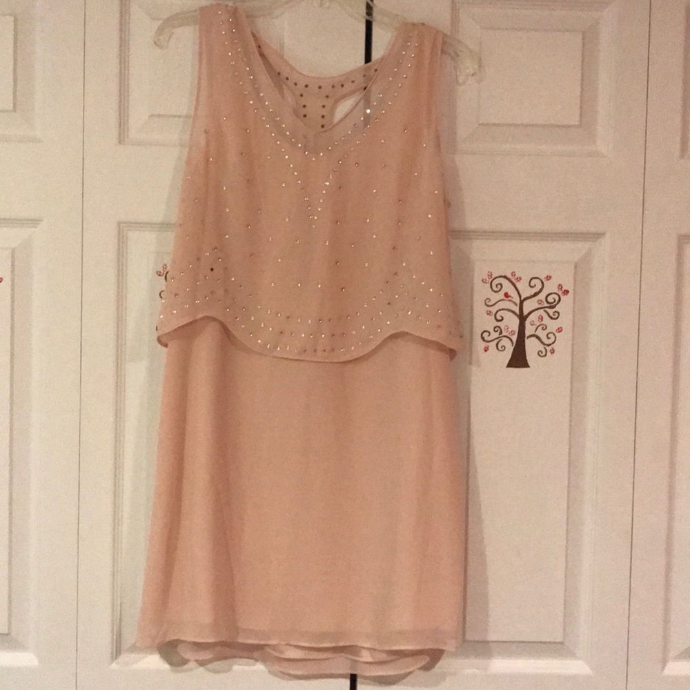 Chiffon mini dress.